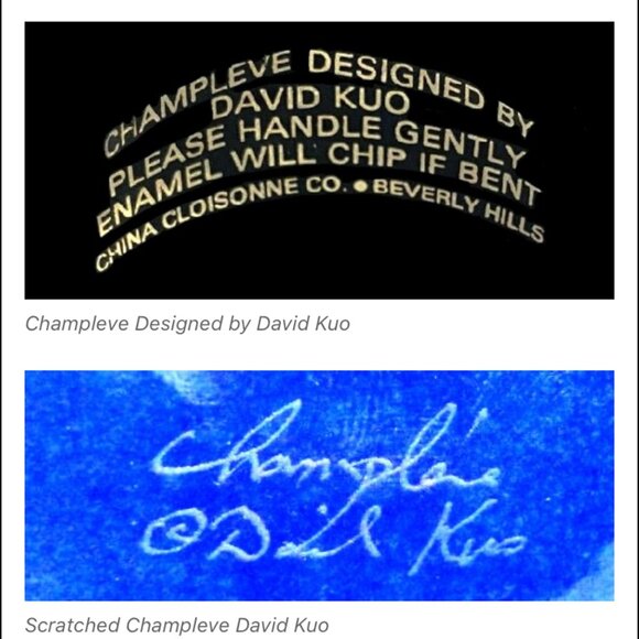 Artist David Kuo Enamel Champleve, Necklace, Bracelet, Earrings. - Picture 11 of 14